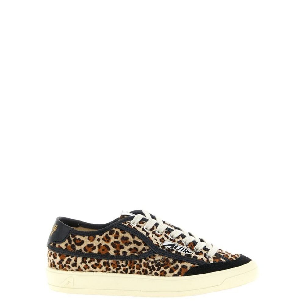Autry Brown Cowhide Low Top Women's Sneakers